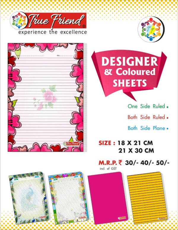 Designer & Coloured Sheets